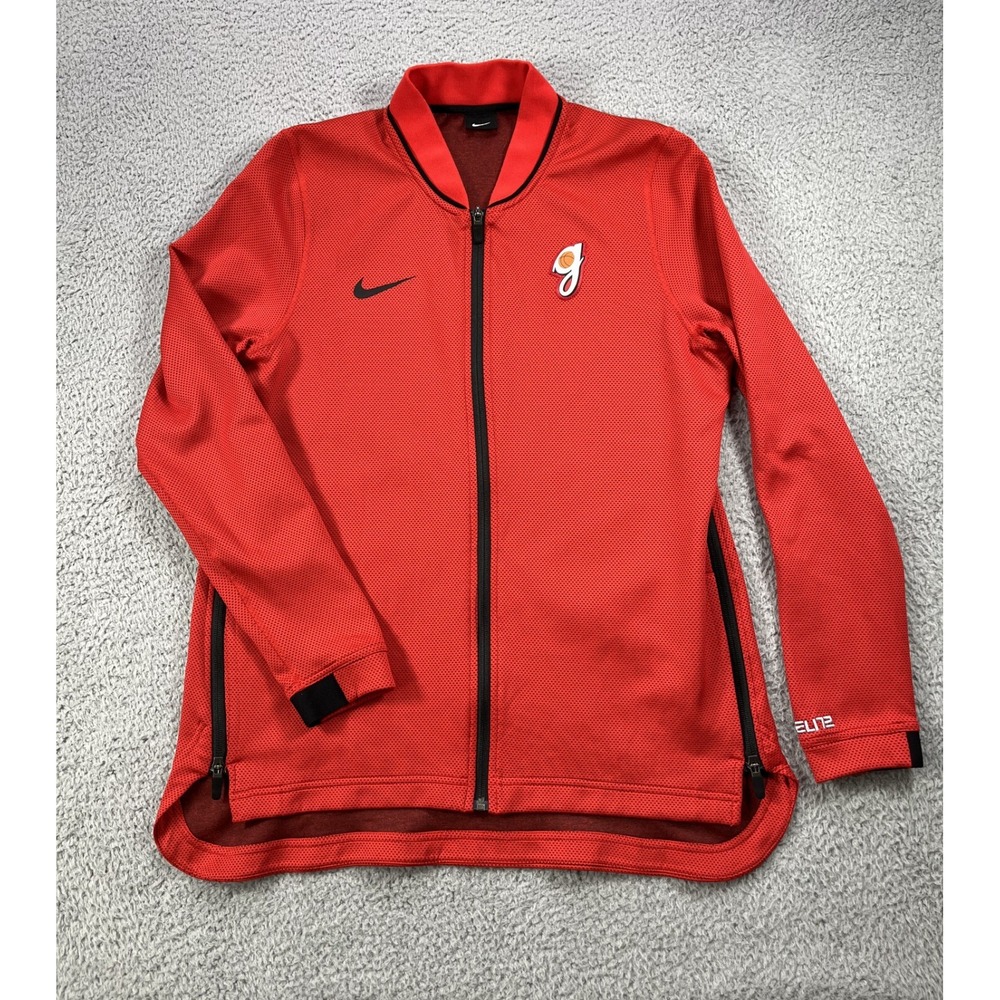 Georgia Bulldogs Nike Jacket Men Large Red Elite Performance Full Zip